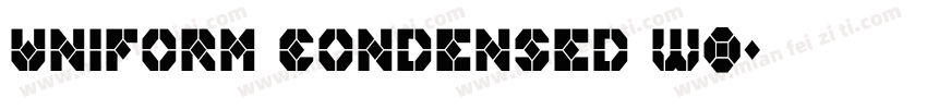 Uniform Condensed W0字体转换